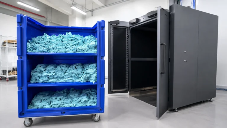 RFID laundry tag performance testing with bulk textiles