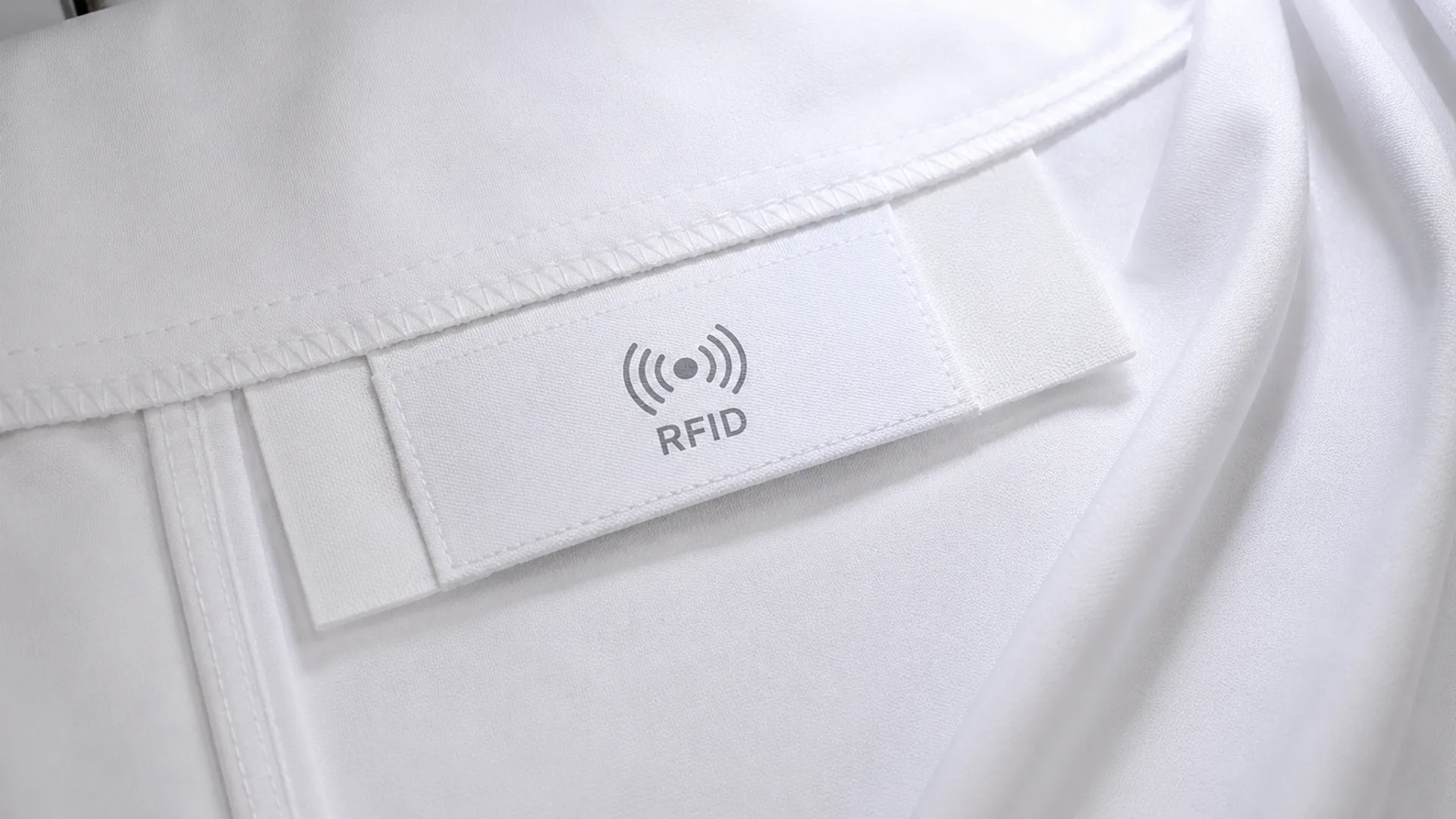 RFID label integrated into a finished textile product