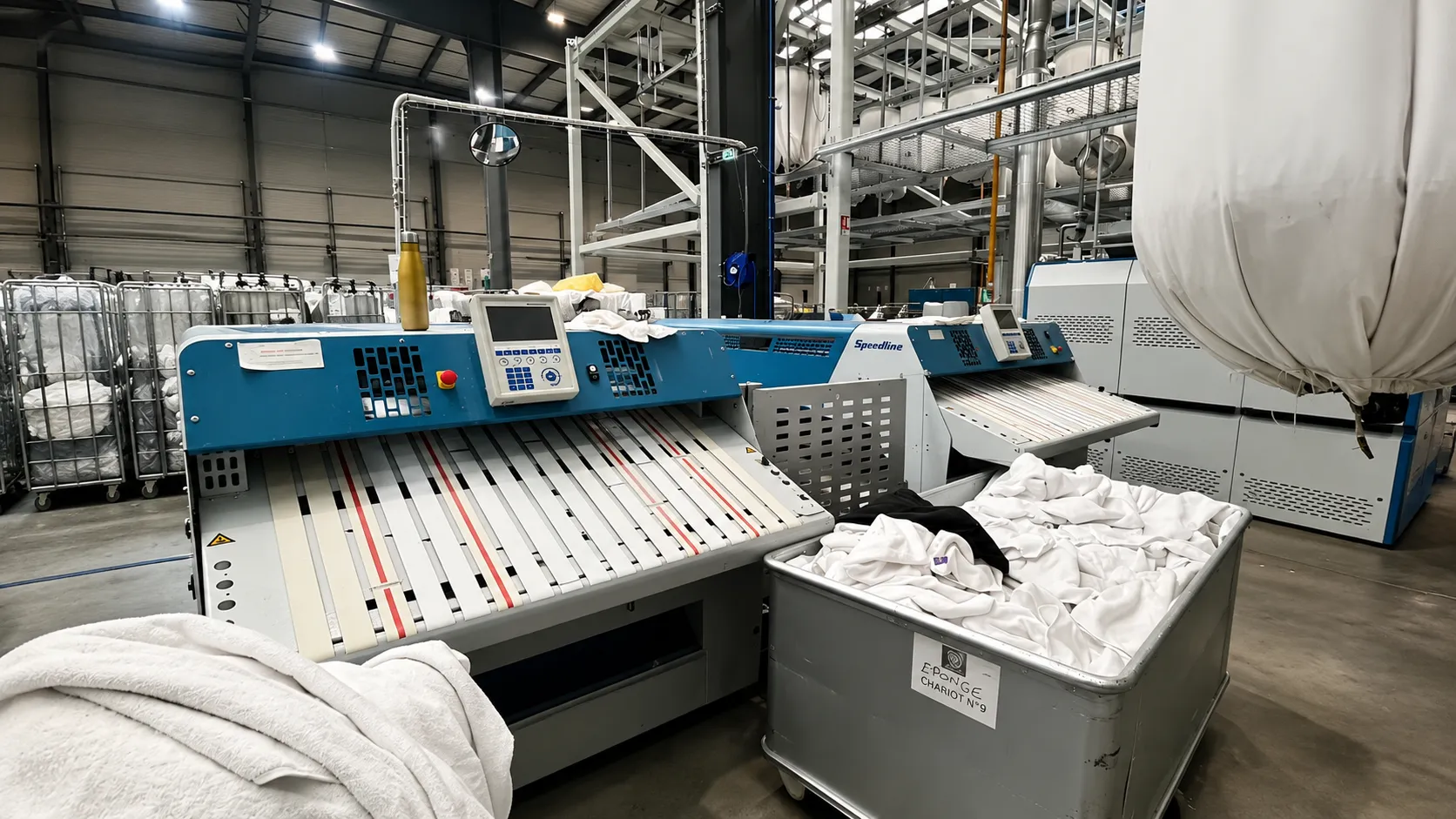 Environnement de traitement industriel du linge pour les applications utilisant des étiquettes RFID
